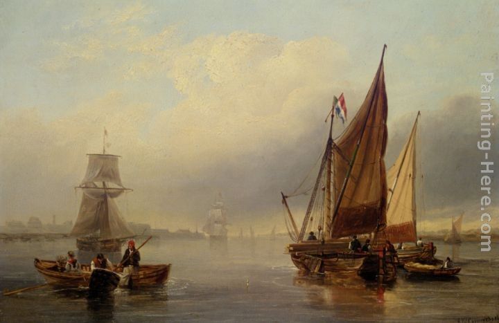 James Wilson Carmichael French fishing vessels heading out to sea